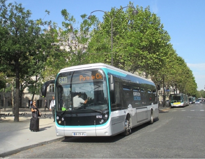تعلیق ناوگان اتوبوس‌های برقی در پاریس