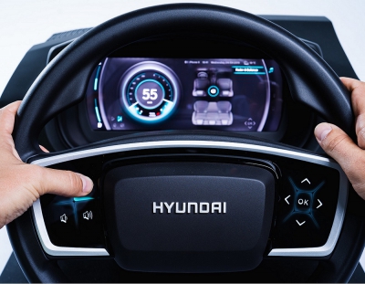 طرح جدید هیوندای: نصب نمایشگر در وسط فرمان خودرو
