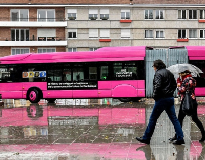 فرانسوی ها سوار بر اتوبوس های رایگان شهری