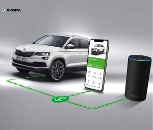 کنترل شارژ خودروهای برقی اشکودا با دستیار صوتی الکسا